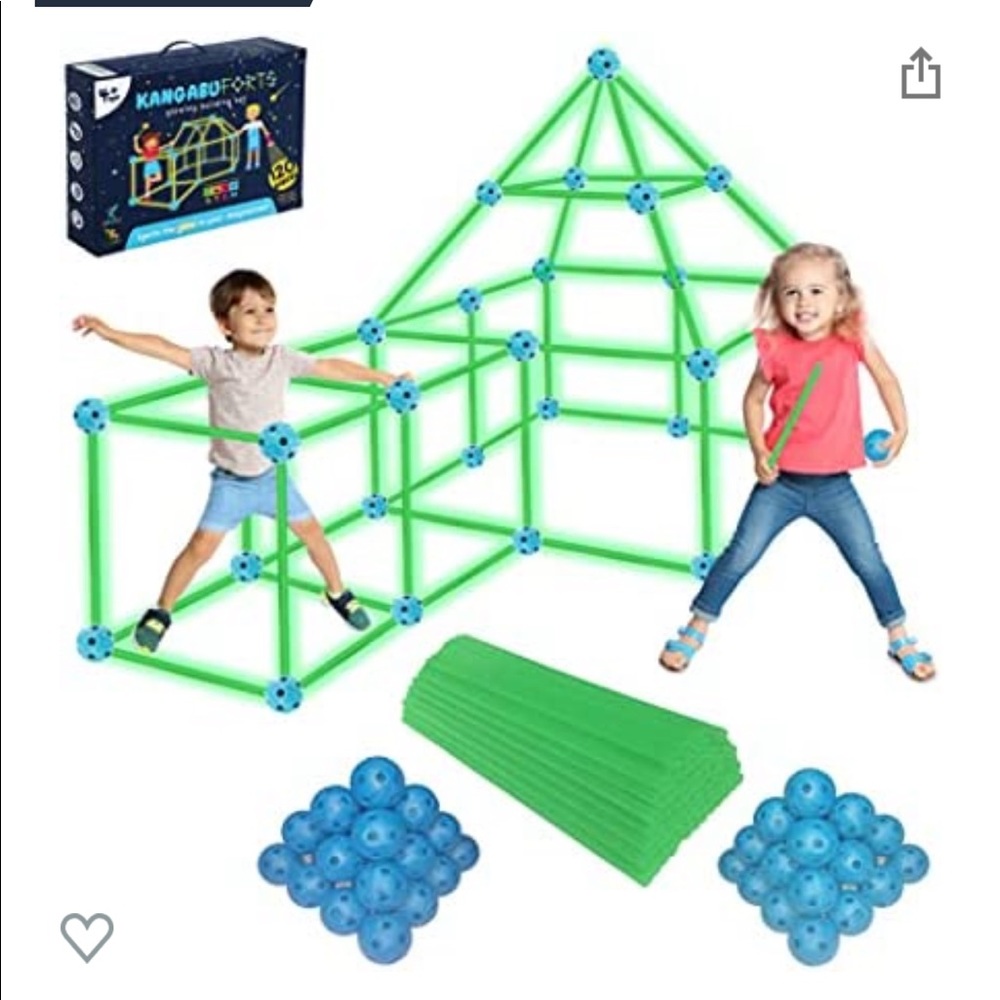 New Glow Fort Building Kit 120 Pieces STEM Learning Playhouse for Kids